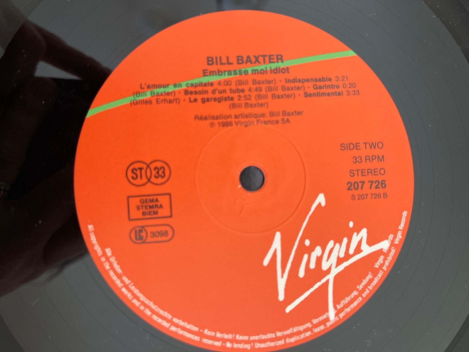 Dischi in vinile: S1801/Bill Baxter - Embrasse-Moi Idiot! – Usato da Frutigen venduto da Philippe_jsp 2