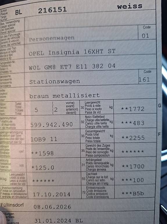 Autos: Opel Insigna 1.6 Turbo – Gebraucht aus Arisdorf von Ingrittli 3