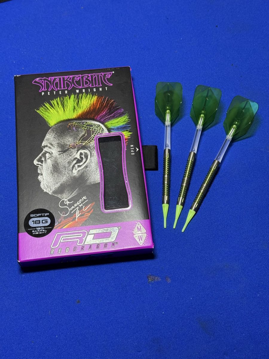 Freccette: Red Dragon, Peter Wright, Snakebite, Mamba 2, 18g – Usato da Dielsdorf venduto da ainuschka