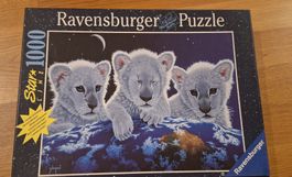 Ravensburger Puzzle, 1000 Teile - Löwenkinder im Weltall