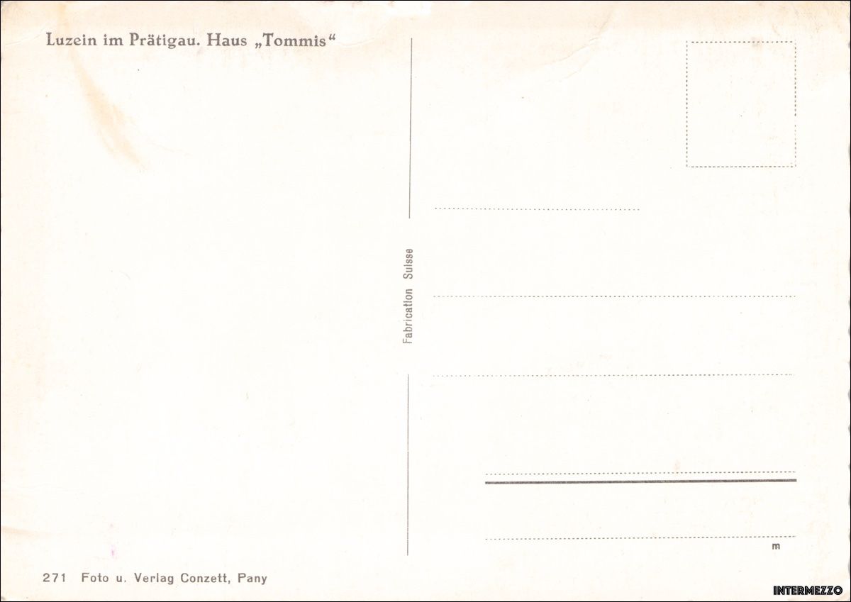Cartoline postali: Luzein GR // Haus Tommis // Basler Ferienheim – Usato da Basel venduto da intermezzo12 1