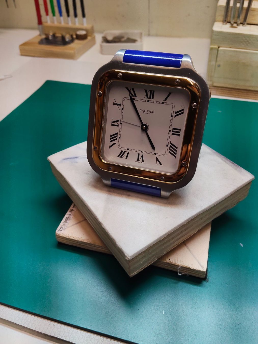 Cartier Sveglie: Cartier Santos degli anni '80, pendulette – Usato da Gentilino venduto da gogobr73 2