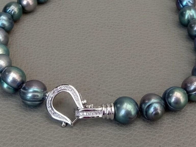 Catenine: Schwarz Lua Perlenkette Echt Collier Perle Vrai Halskette 1c – Nuovo (secondo la descrizione) da Prilly venduto da ilyria73 5