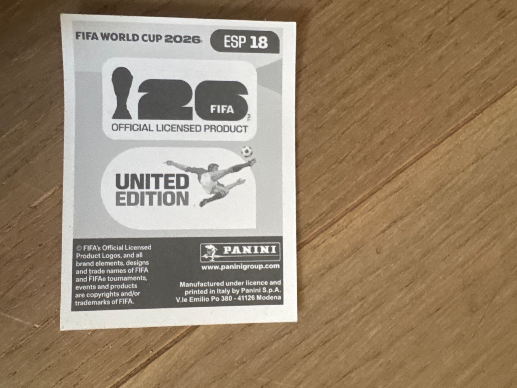 Panini Carte collezionabili: Panini 2026 ESP 18 – Usato da Lausanne venduto da FabienA 1