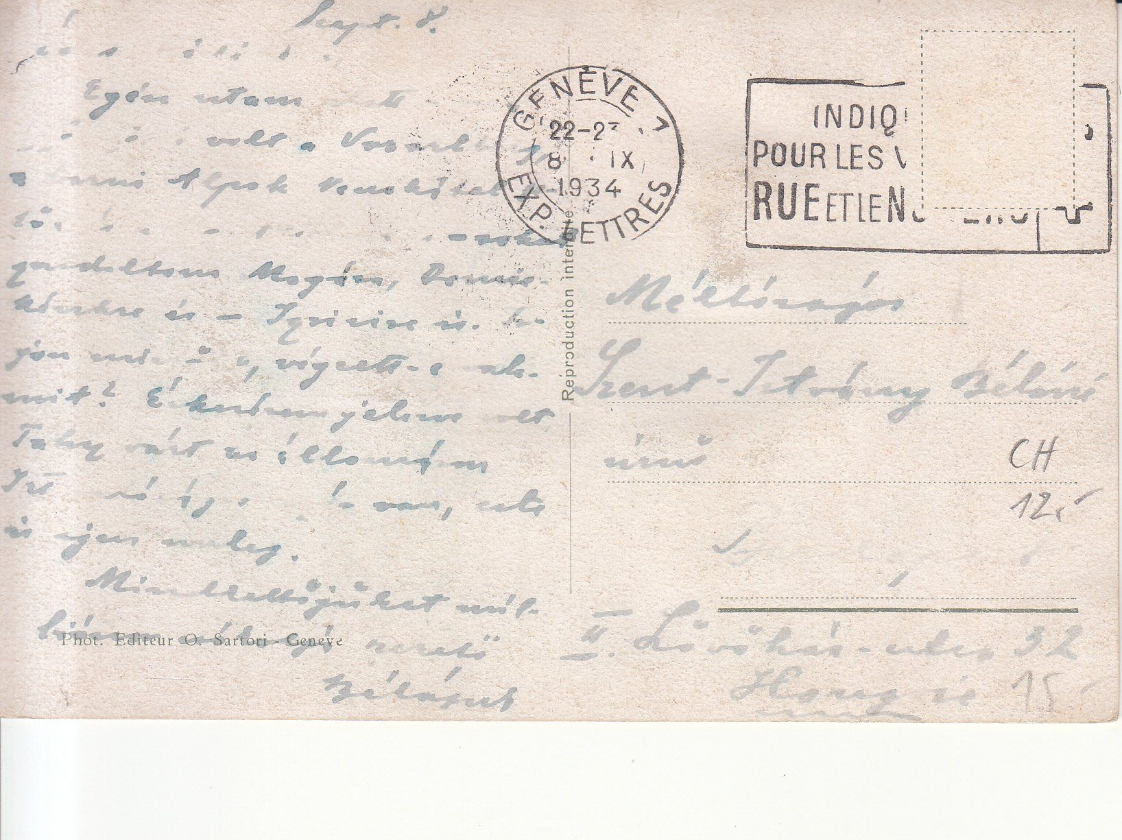 Cartoline postali: Genève Richemont 1934 – Usato da Bürglen TG venduto da StampGraf 1