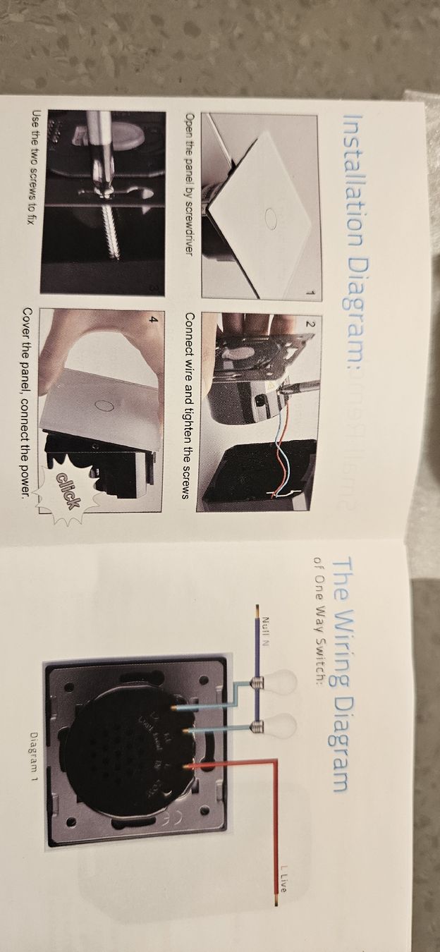 Interruttori: Neuer, smarter Touch Wandschalter – Nuovo e nell'imballaggio originale da Baar venduto da Vel...Baar45 8