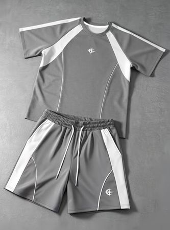 Ensemble t-shirt et short de sport d'été pour homme.