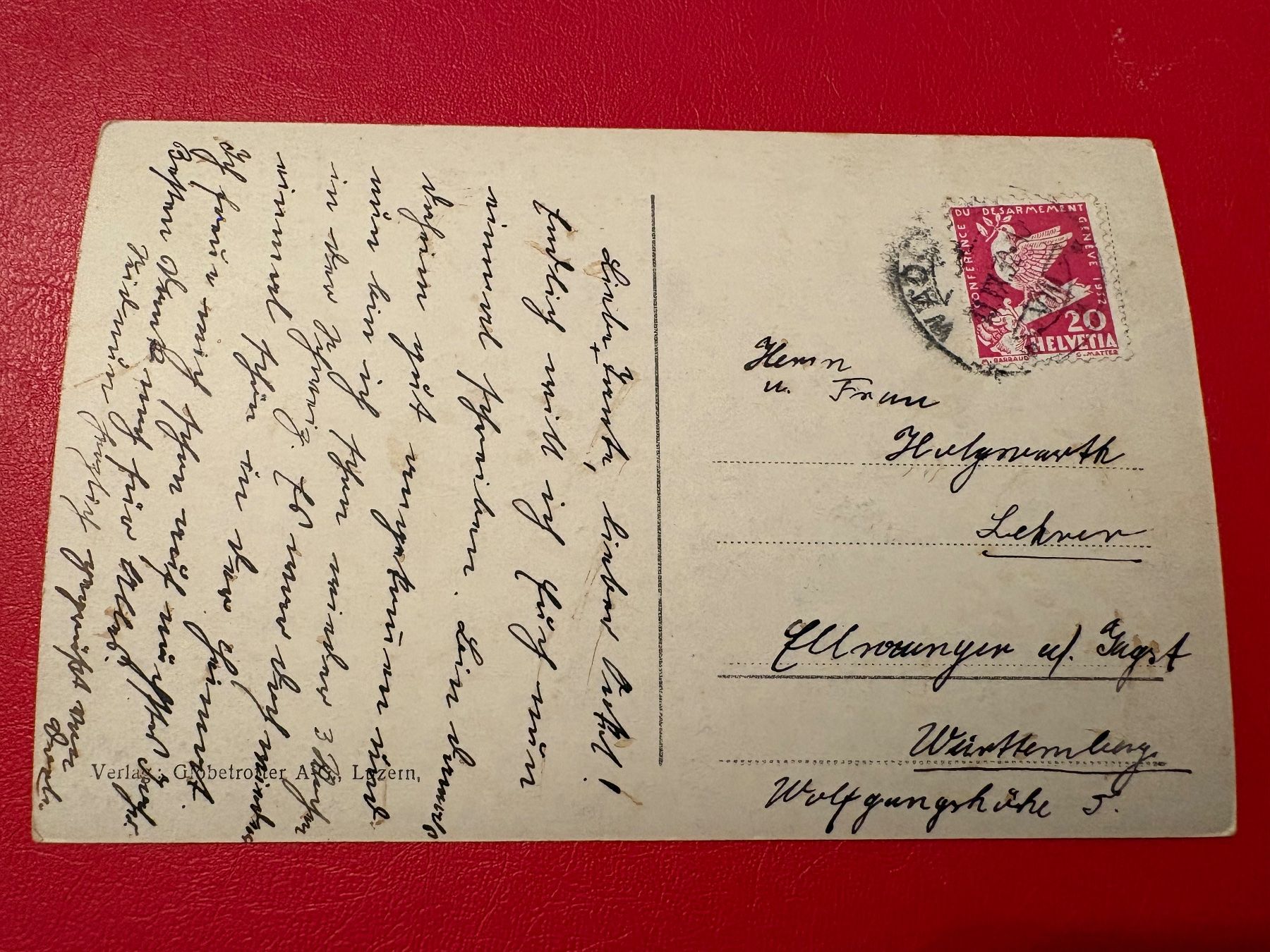 Ansichtskarten: 1932 // Wädenswil – Gebraucht aus St-Légier-Chiésaz von Theo006 1