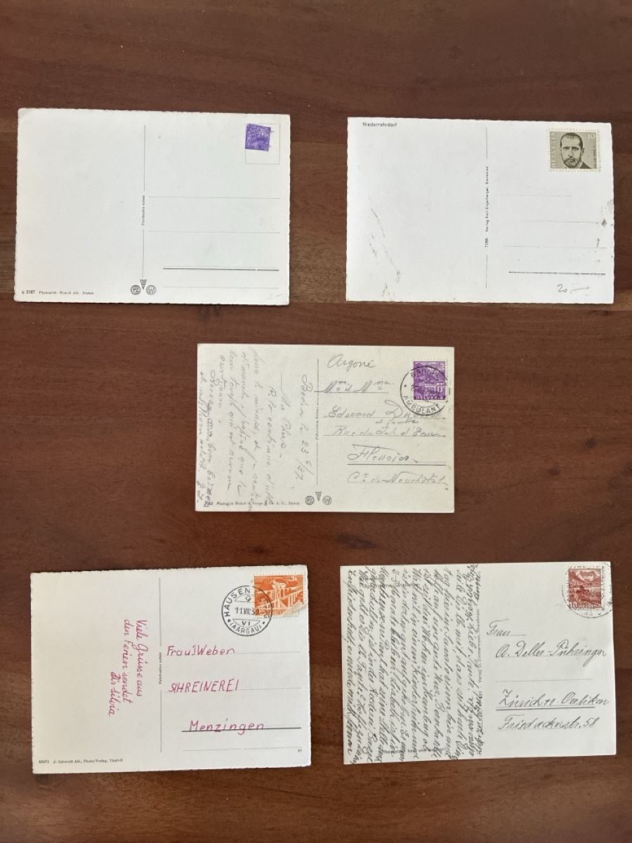 Ansichtskarten: 10 Ansichtskarten Schweiz Luftaufnahmen vom Kt. AG. 3 – Gebraucht aus Oftringen von Cla.vD.74 3