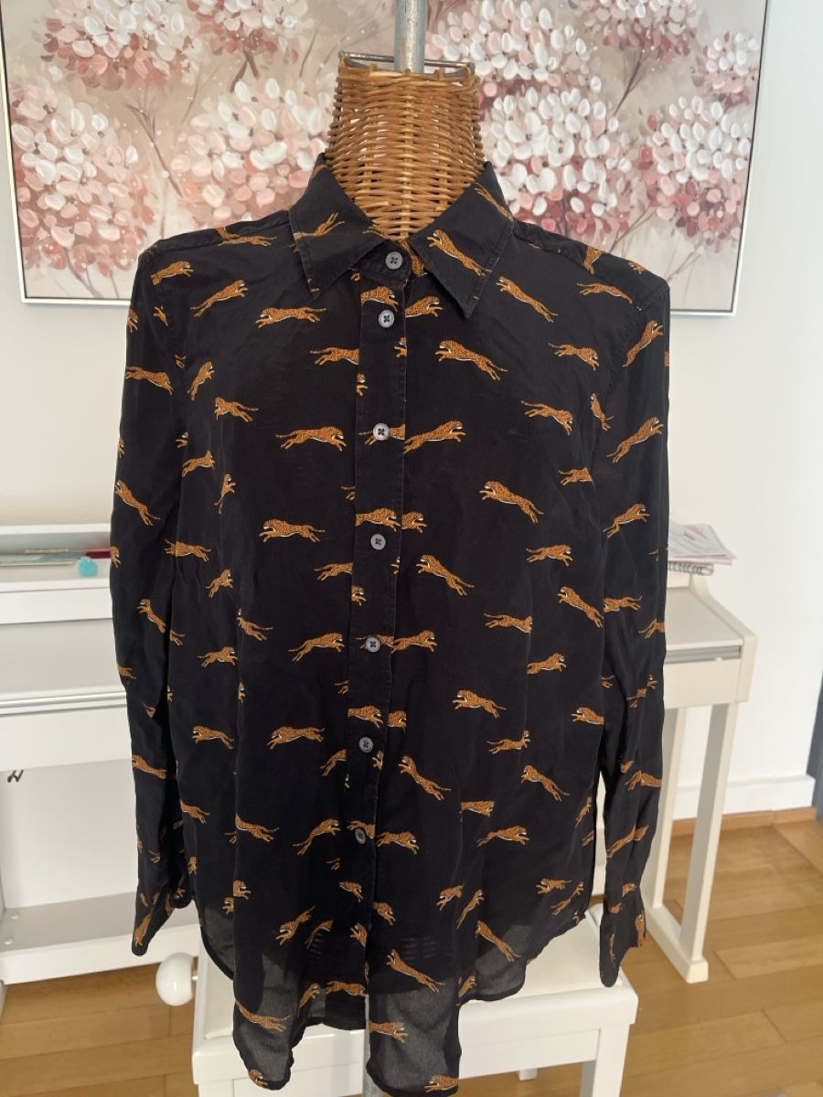 Camicette: Seidenbluse, Monoprix, Leopardmuster, 42 – Usato da Solothurn venduto da Bobesch08