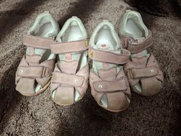 2x Gr 25 Echt Ledersandalen Elefanten Zwillingsmädchen 