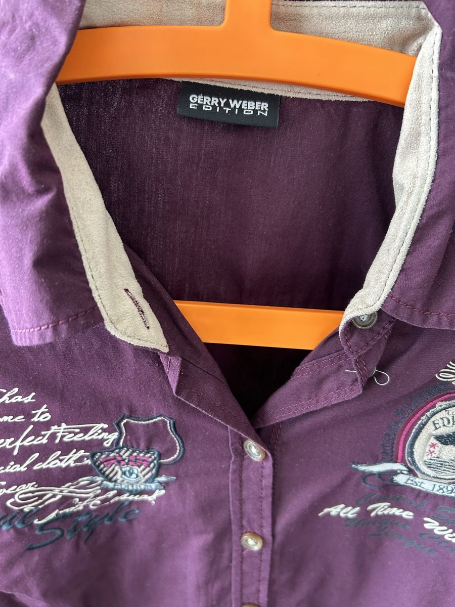 Gerry Weber Camicette: Gerry Weber Bluse, bordeaux, Gr. 42 – Usato da Emmen venduto da Carbru 1