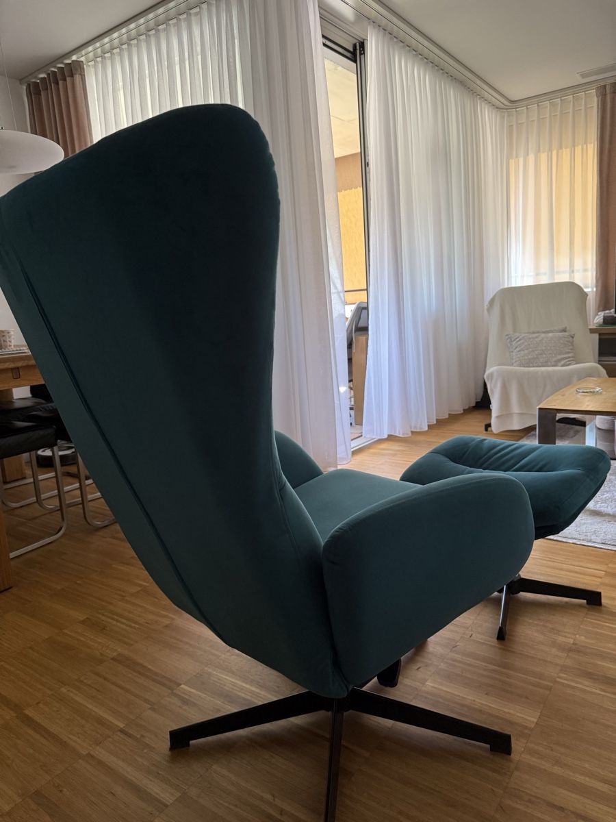 Poltrone: Sessel mit Hocker blau guter Zustand – Usato da Regensdorf venduto da aid_hl7v 2