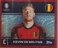 EURO 2024 Topps sticker Foil Red KEVIN DE BRUYNE Bel 2