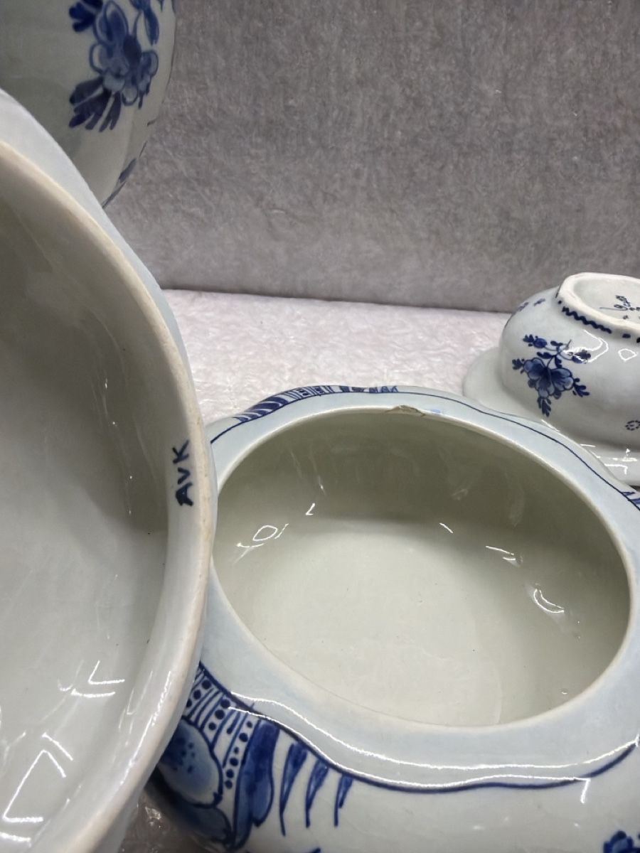 Tutte le decorazioni: Delft Blauw Keramik KonvolutVase, Dose, Schale – Usato da Rotkreuz venduto da perlengott 4
