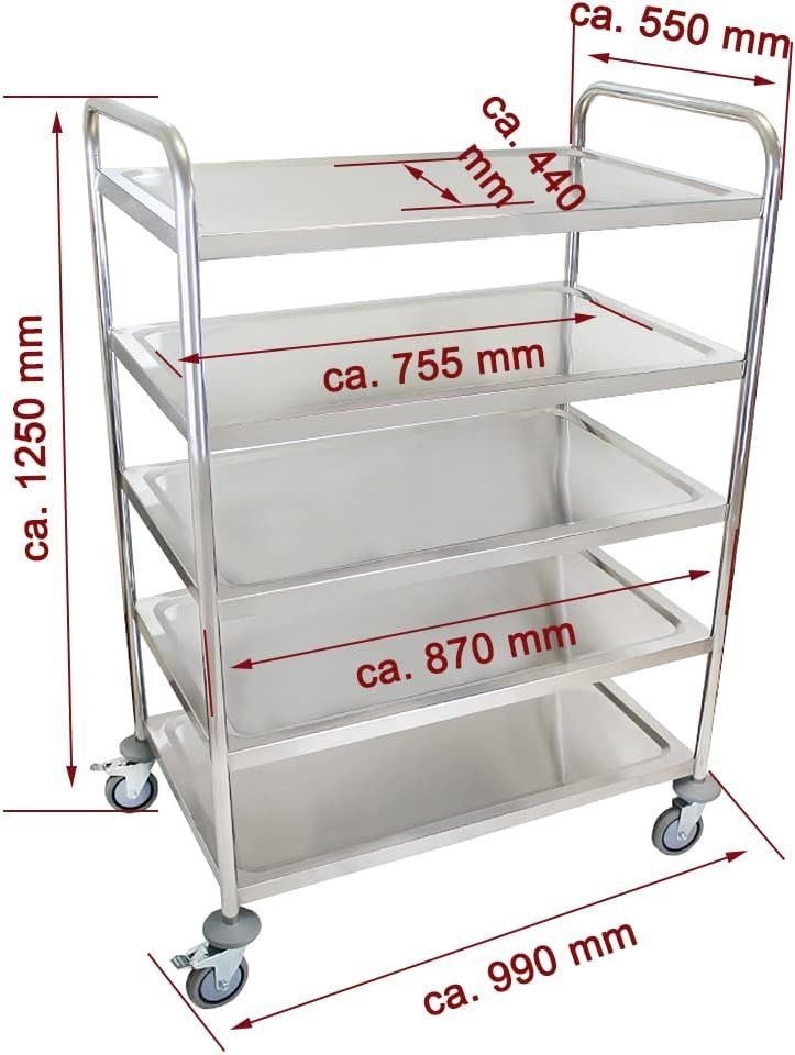 Altro per Gastronomia & Hotel: Beeketal BSW-5 Edelstahl Servierwagen – Nuovo e nell'imballaggio originale da Bottighofen venduto da zaap 2
