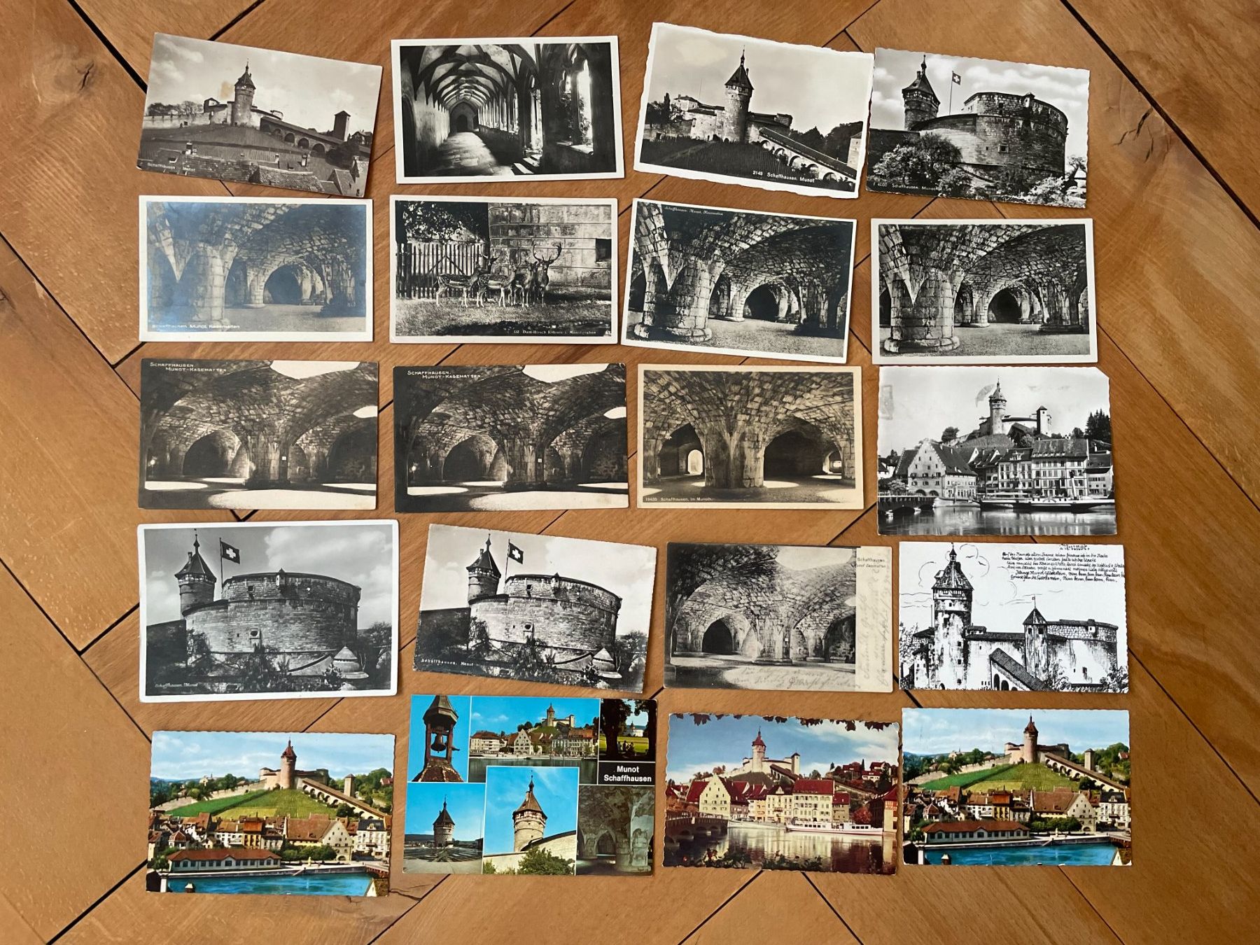 Cartoline postali: AK SH 20 Ansichtskarten Munot Schaffhausen – Usato da Thal venduto da Danny82