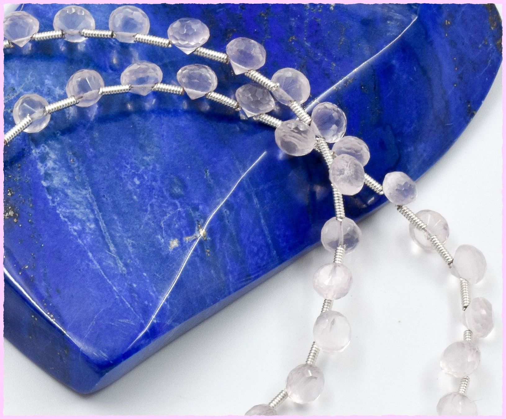 Catenine: Rosenquarz Collier 925 Silber ca. 46cm – Nuovo e nell'imballaggio originale da Oberglatt ZH venduto da Goldfee1 5