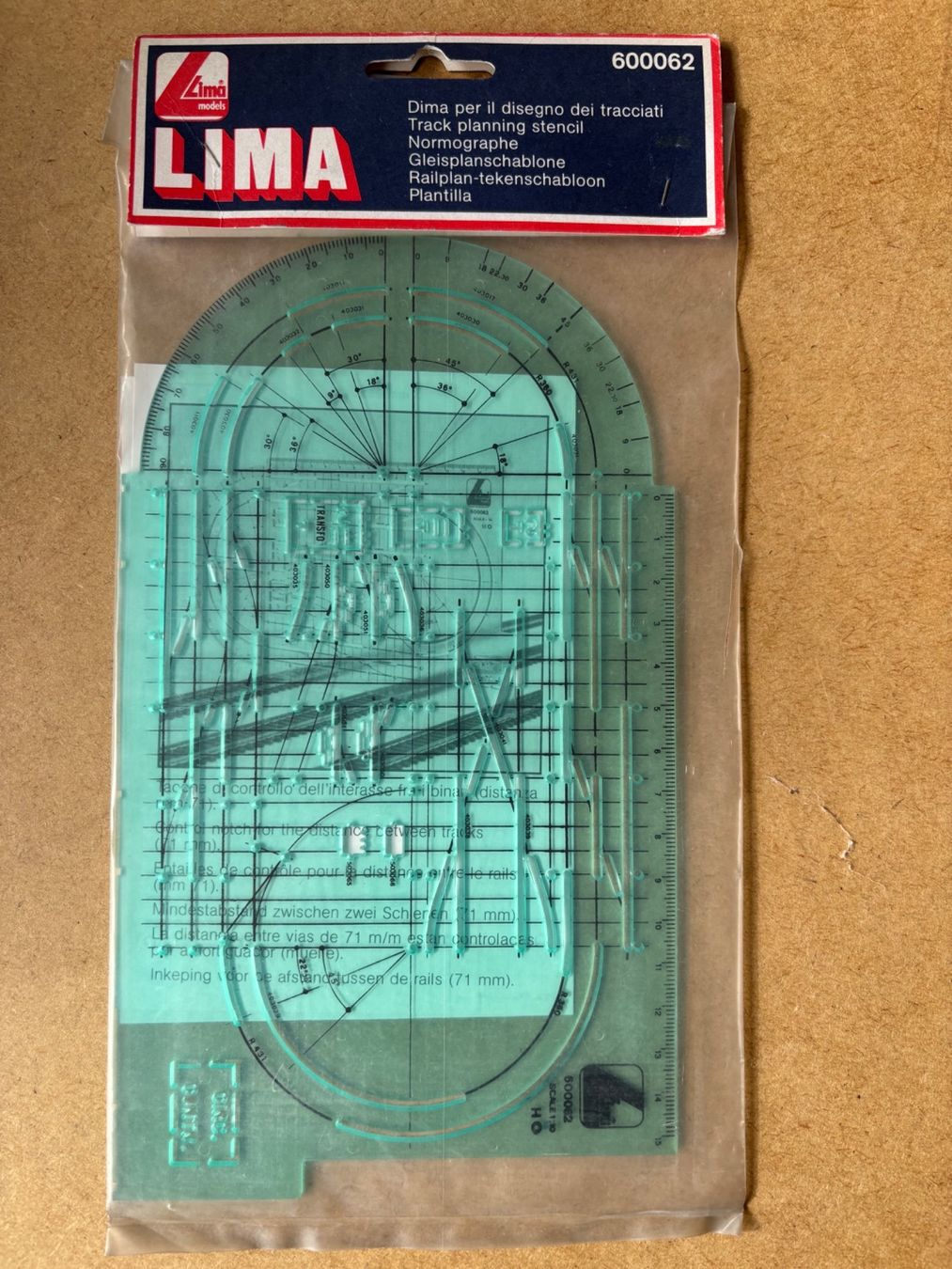 Lima Modellini di ferrovie: Lima 600062 Gleisplanschablone HO Gleis – Nuovo e nell'imballaggio originale da Hauterive NE venduto da eriamch