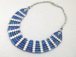 Ethno Lapislazuli Halskette - 925 Silber