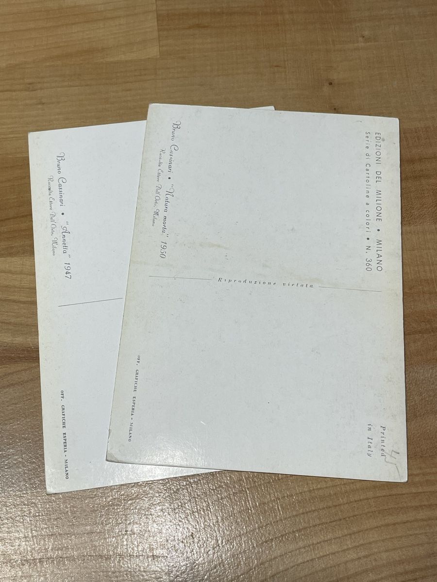 Cartoline postali: AK mit Kunst von Bruno Cassinari – Usato da Rümlang venduto da Kartenpost1 1