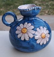 Krug/V.Pinto Vietri italienisch mit Gänseblümchen/Vintage