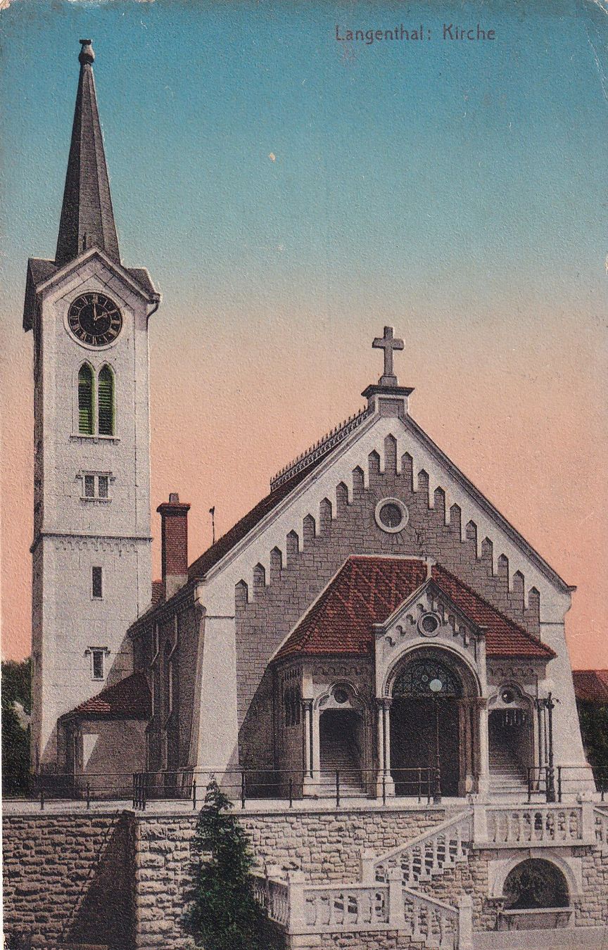 Cartes postales: Langenthal Kirche  1917 – D'occasion à Cormoret par Pascalll2001