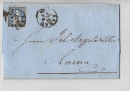 CH Brief Aarau nach Luzern - o 1862