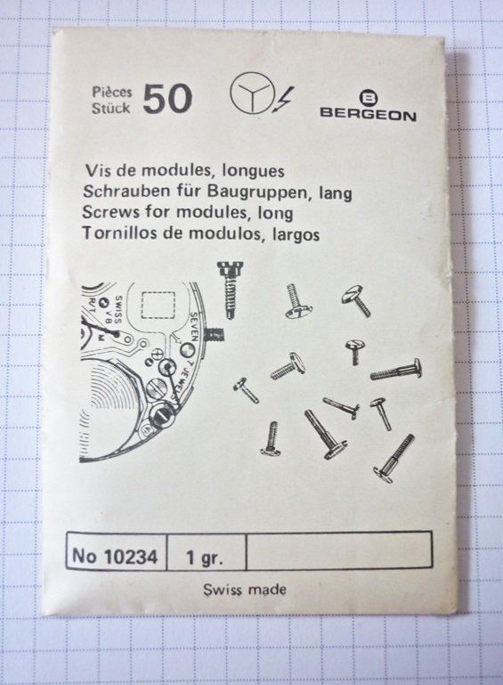 Bergeon Uhren: Bergeon - No 10 234 - Gr. 1 - Schrauben - Vis – Gebraucht aus Adliswil von di_hans 5