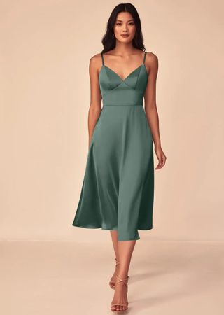 Azazie Dottie Kleid – Farbe Kiefer – Grösse 34 – Neu