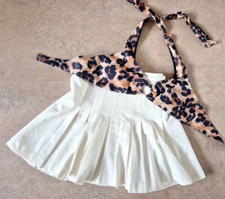 SET BIKINI ROCK RUBY XS 36 FALTENROCK ANIMAL PRINT TOP