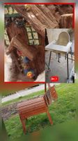 Chaise haute pour enfant blanche plastique métal /Hochstuhl