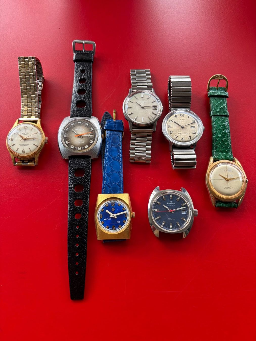 Uhren: Set von 7 vintage Herrenuhren – Defekt aus Zürich von Airflow22
