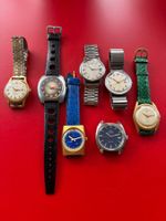 Set von 7 vintage Herrenuhren