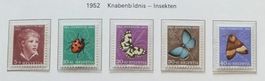 1952, Nr. J143-147 Pro Juventute Satz,  postfrisch