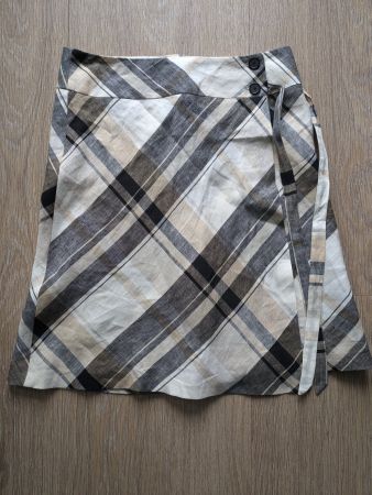 ZARA Damen Rock, 100% Leinen in Gr. M