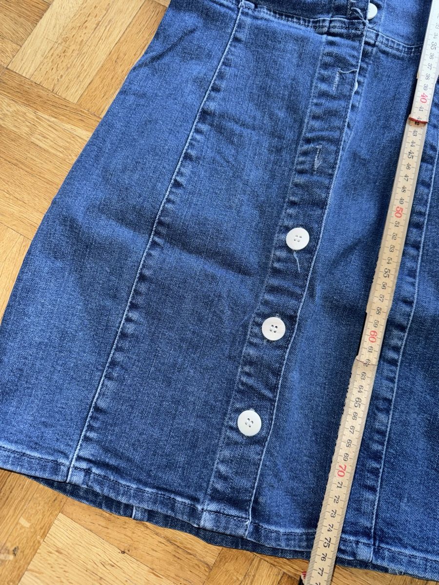 Kleider: Denim Button Front Mini Dress Blue – Neu (gemäss Beschreibung) aus Zürich von PeaceandLovex33 1