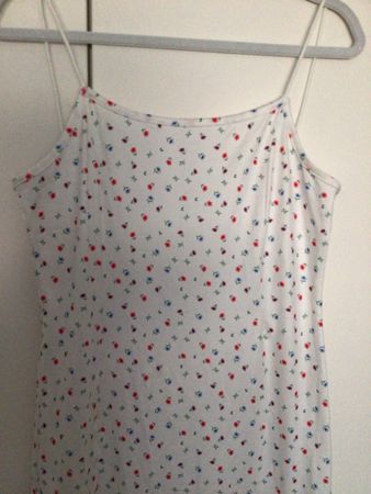 Träger Kleid Blumenmuster weiss Gr. M