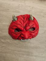 Halloween Teufelmaske rot mit Hörnern