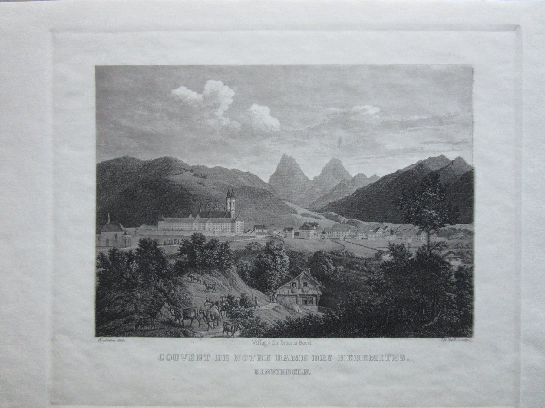Stiche: EINSIEDELN STAHLSTICH  STAHLSTICH – Gebraucht aus Gersau von grafik-kunst 1
