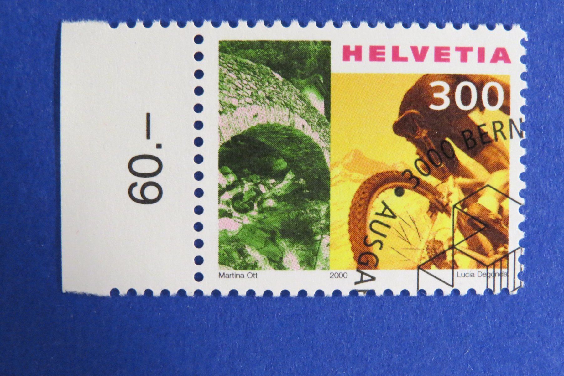 Alle Briefmarken: Serie Dauermarken 'Tourismus' 2000-01  off.ET-Stempel BERN – Gebraucht aus Brunnen von Kumari 2