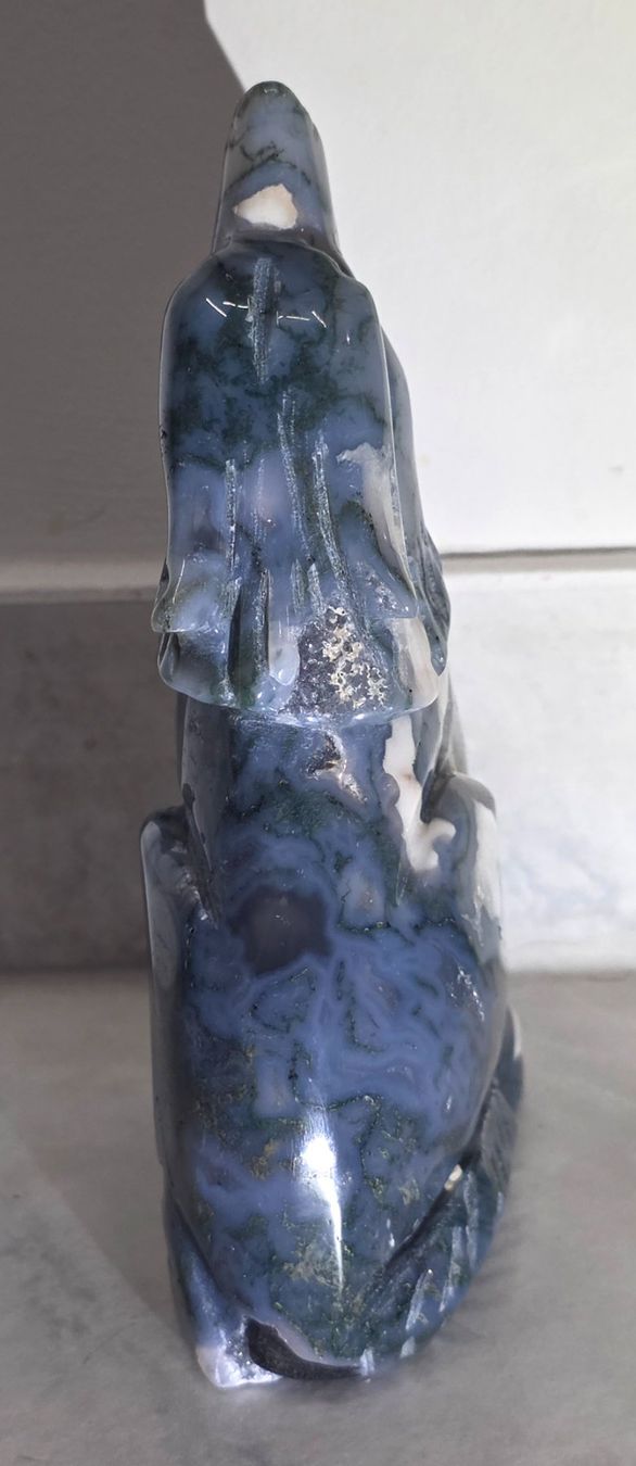 Minerali & Pietre curative: Blauer Moosachat Wolf 560g – Nuovo e nell'imballaggio originale da Matzingen venduto da Shay_Crystalz 2