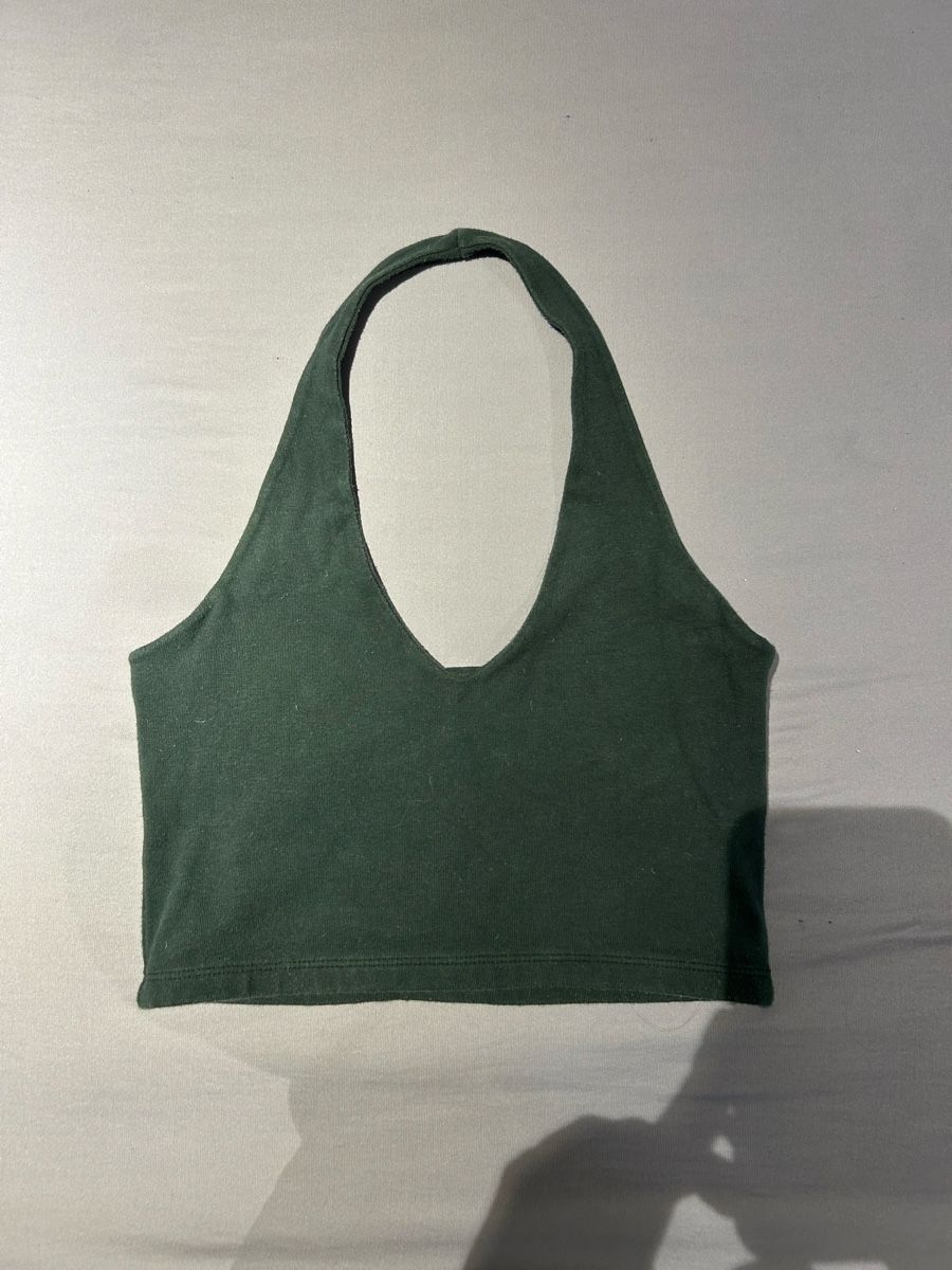 Brandy Melville Top: Neckholder Top dunkel grün – Usato da Neukirch (Egnach) venduto da oli_y86b