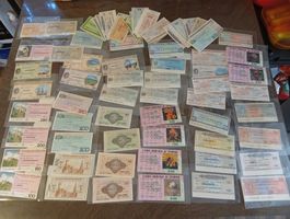 grande collezione miniassegni italiani, vari istituti e date