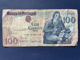 Portugal 100 Escudos 1985 Banknote guter Zustand
