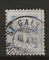 Ch056 - Type chiffre no 56 papier blanc obl.
