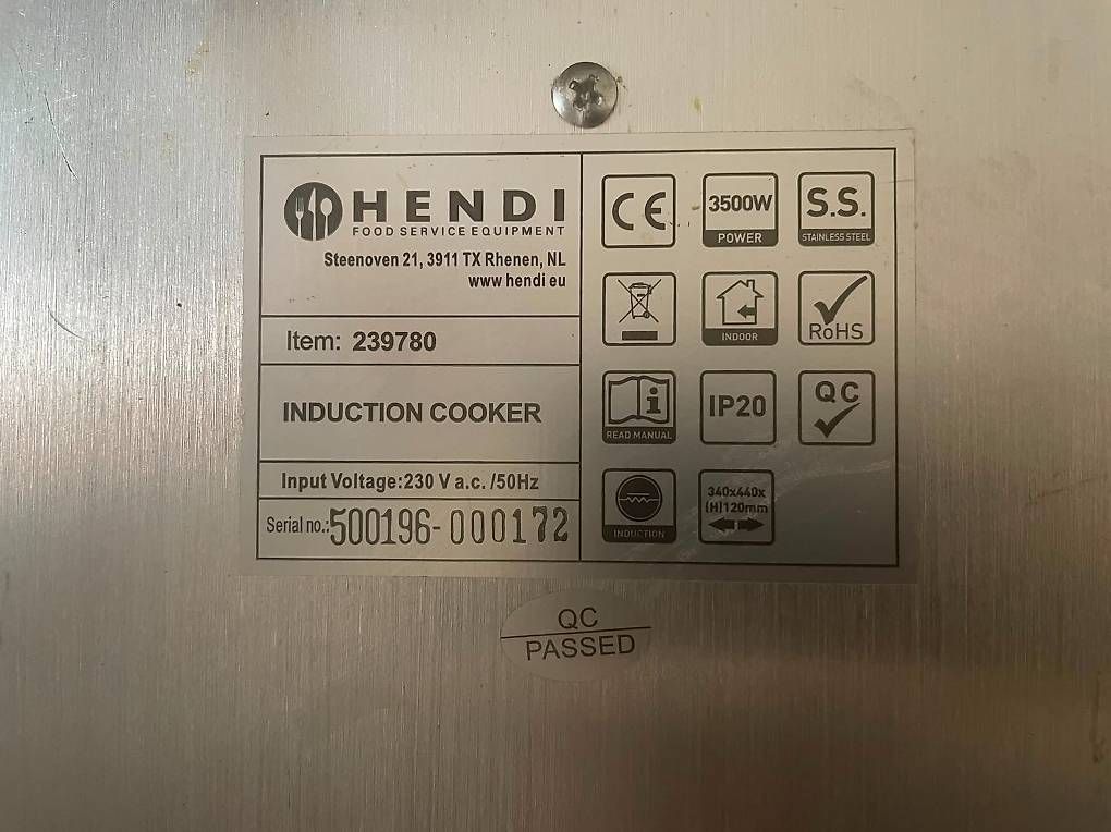 Cuisinières: Hendi-Induction Kockplatte-3500w – D'occasion à Winterthur par nik_2gxw 1