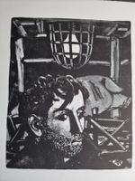 MAX HUNZIKER  ZINKÄTZE (LITHOGRAPHIE) VERSO NACHLASSSTEMPEL