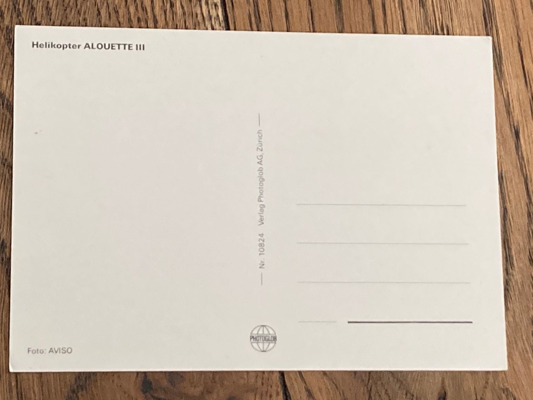 Cartoline postali: Postkarte ALOUETTE 3 - Schweizer Flugwaffe – Nuovo (secondo la descrizione) da Brütten venduto da Hst1 1