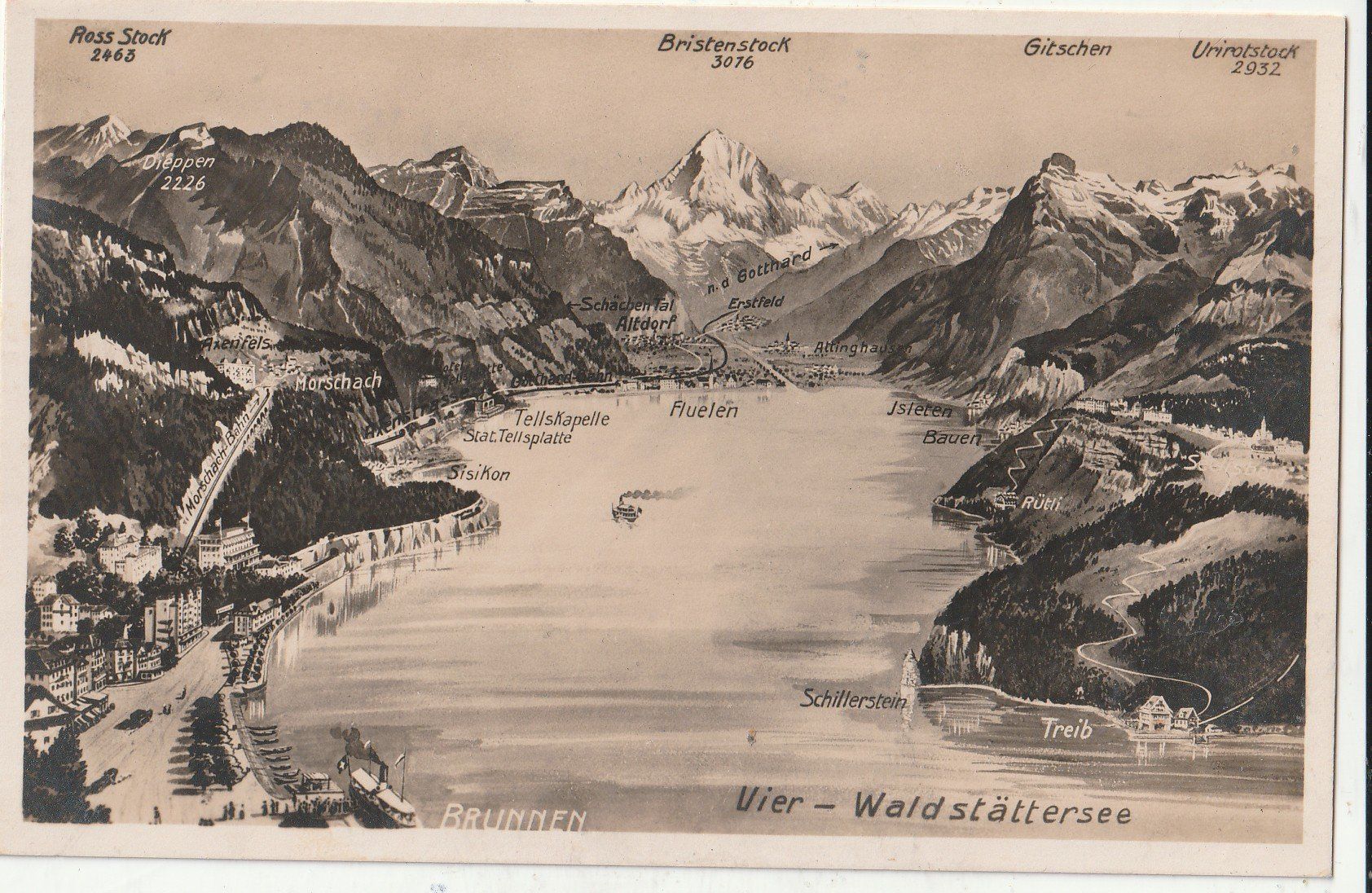 Cartoline postali: Vierwaltstättersee – Usato da Lumbrein venduto da made02